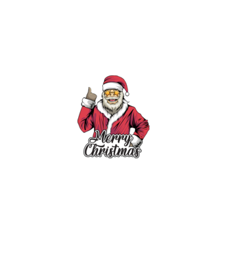 Merry christmas Santa model negru pe tricou