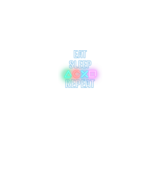 Eat sleep PS model negru pe tricou