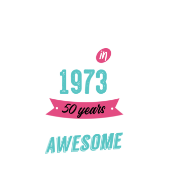MADE IN 1973 model alb pe tricou