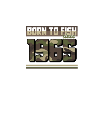 Born to fish since 1965 model negru pe tricou
