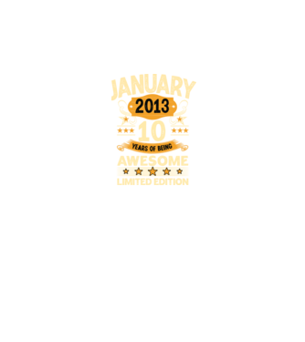 January 2013 10 years of being limited edition model negru pe tricou