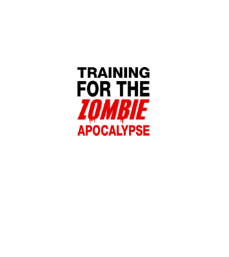 training for the zombie apocalypse model alb pe tricou