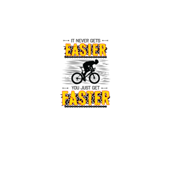 it never gets easier model alb pe tricou