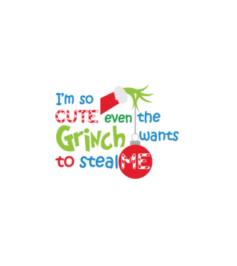 So cute Grinch model alb pe tricou