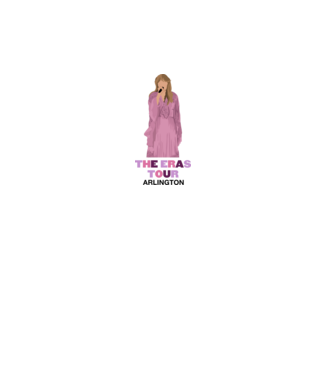 Taylor Swift The Eras Tour Arlington 3 model alb pe tricou