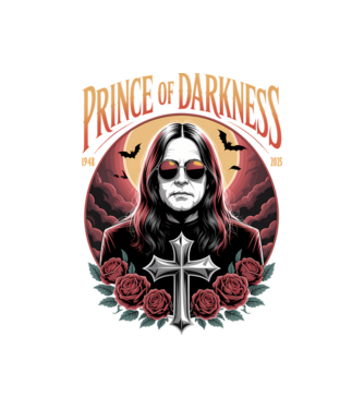 Prince of Darkness model negru pe tricou