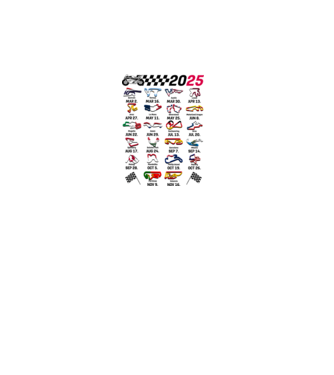 MOTOGP 25 CALENDAR alb model alb pe tricou