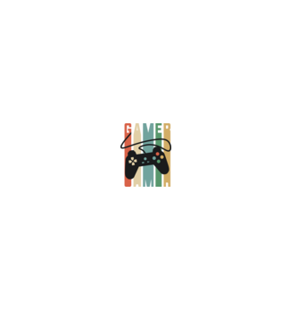 Gamer Controller model negru pe tricou