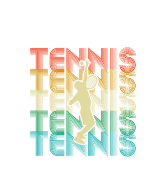 Tennis retro model alb pe tricou