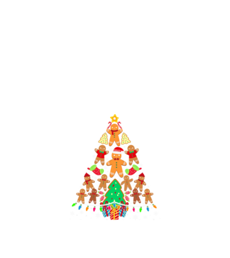 Cookie christmas tree model negru pe tricou