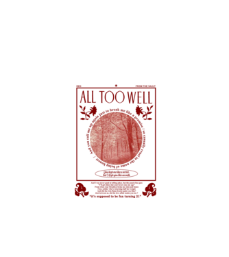 Taylor Swift All too well model alb pe tricou