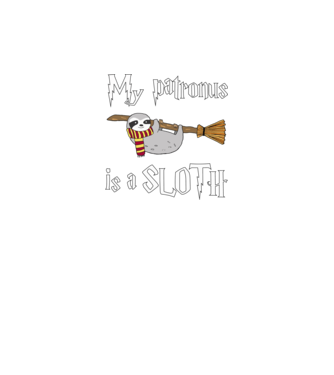 my patronus is a sloth model negru pe tricou