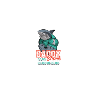 Daddy Shark do do do do model alb pe tricou