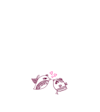lovebirds model roz deschis pe tricou