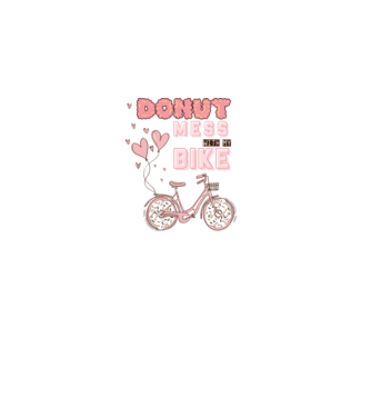 Donut mess with my bike model alb pe tricou