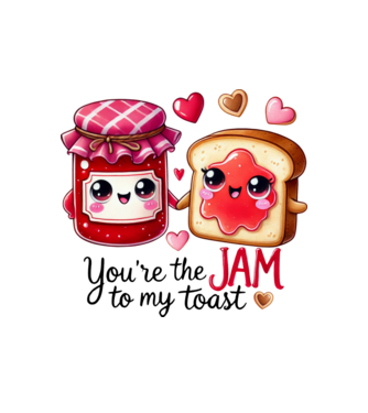 Jam to my Toast model alb pe tricou
