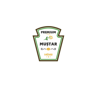 muștar premium - calitate model galben pe tricou