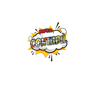 Super Contabil model alb pe tricou
