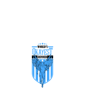 World okayest runner model alb pe tricou