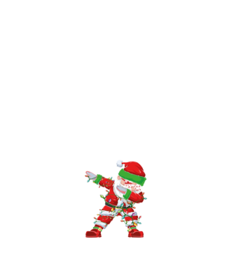 Dab Santa model alb pe tricou