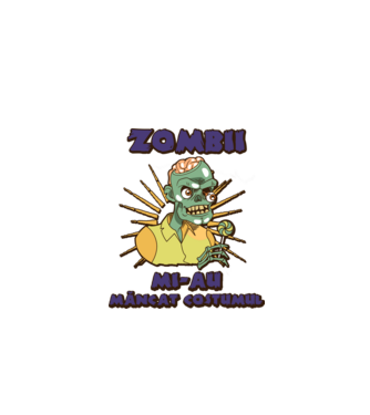 Zombii mi-au mâncat costumul model negru pe tricou