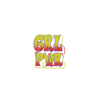 Girl Power retro model negru pe tricou