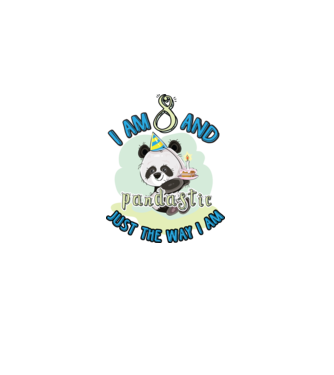 PANDASTIC 8 model alb pe tricou