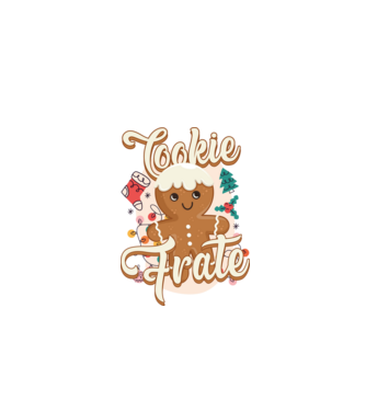 Cookie frate model alb pe tricou