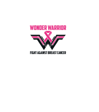 WONDER WARRIOR model alb pe tricou