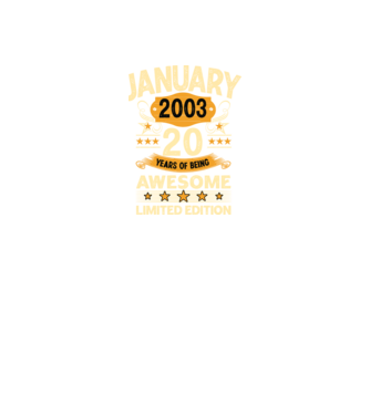 January 2003 20 years of being limited edition model negru pe tricou