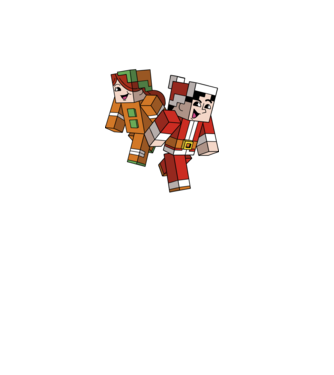 Minecraft christmas ugly sweater model negru pe tricou