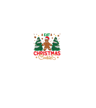 Life is short - eat christmas cookies model negru pe tricou