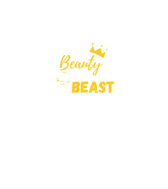 Wake Up Beauty Time To Beast model negru pe tricou