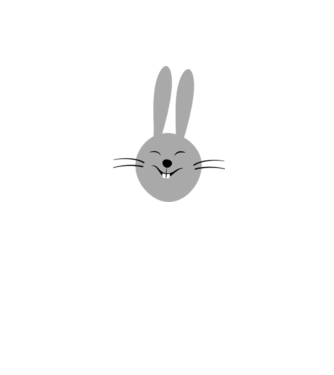 rabbit model alb/roșu pe tricou