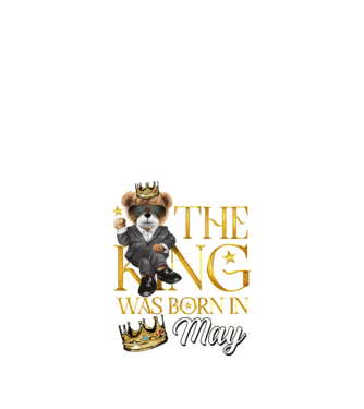 The king was born int MAY model negru pe tricou