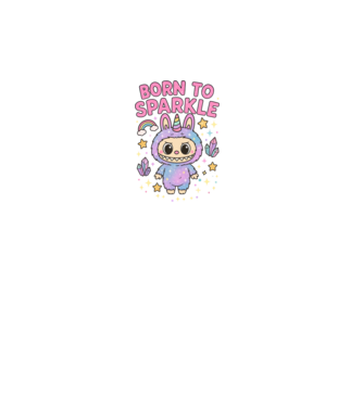 Born to sparkle model negru pe tricou