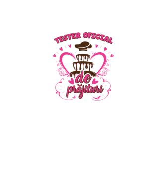 tester oficial de prăjituri model alb pe tricou