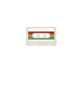 retro tape 1981 vintage model negru pe tricou