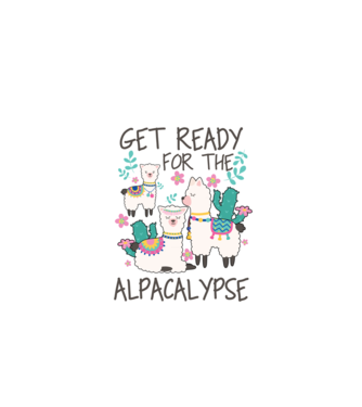 Get ready for the alpacalypse model negru pe tricou