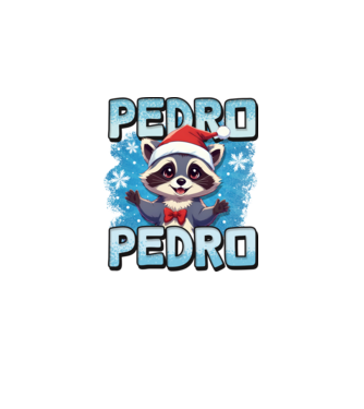 Pedro pedro retro xmas model negru pe tricou