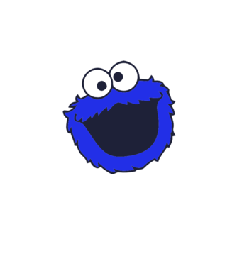 Cookie Monster Face model negru pe tricou