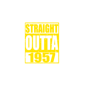 Straight Outta - 1957 model albastru închis pe tricou