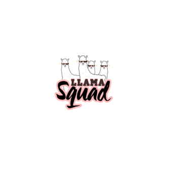 Llama squad model negru pe tricou