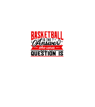 Sport is the answer BASCHETBALIST model alb pe tricou