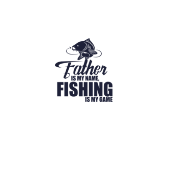 Father is my name, fishing is my game model alb pe tricou