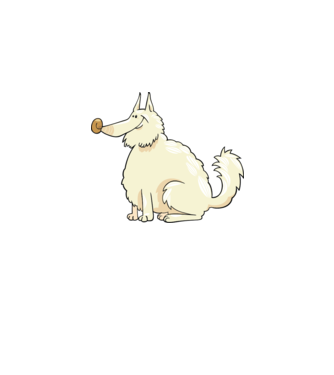 Dog silhouette model gri pe tricou