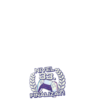 Nivel 33 finalizat! model alb pe tricou