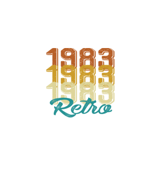 1983 retro model alb pe tricou