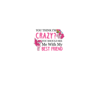 Crazy Friend Unicorn model alb pe tricou