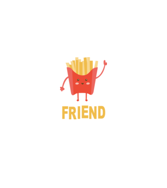 Friends cartofi model alb pe tricou